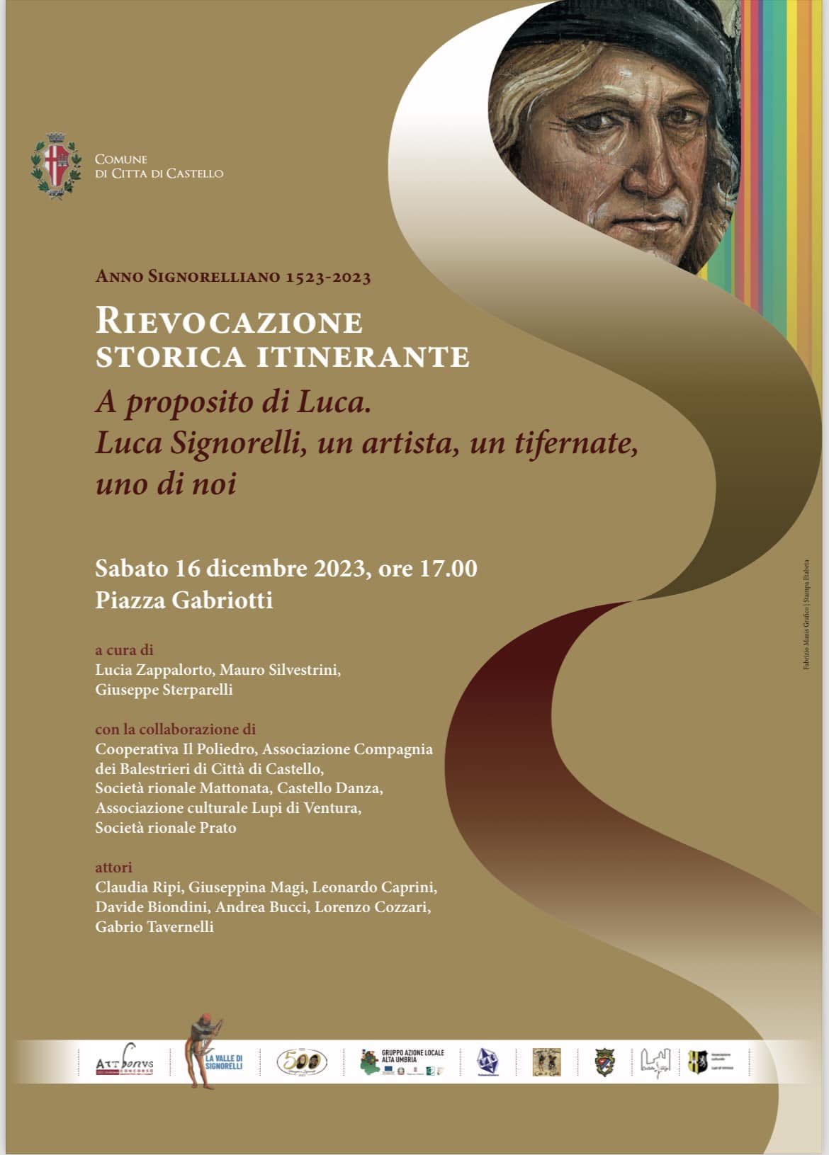 Natale in città 2023, sotto la torre civica. Sabato 16 dicembre, ore 17.00, la rievocazione storica “Luca, uno di noi”. 