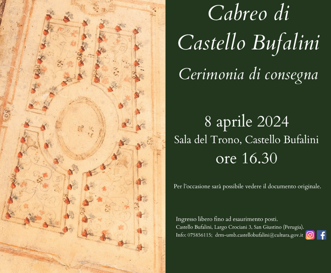 8 aprile, Cerimonia di consegna del Cabreo di Castello Bufalini