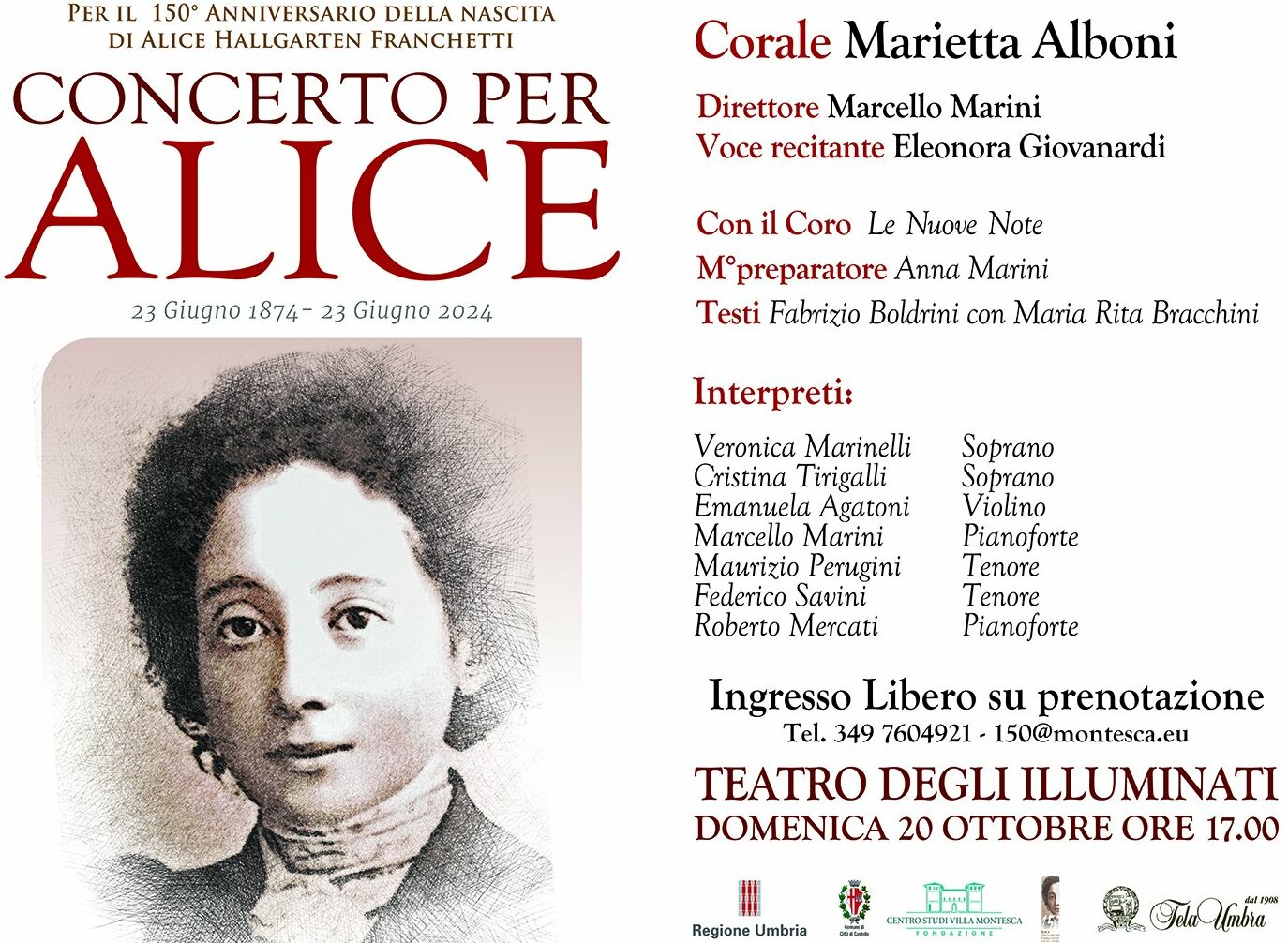 Concerto per Alice per il 150° anniversario della nascita di Alice Hallgarten Franchetti (20 ottobre 2024)